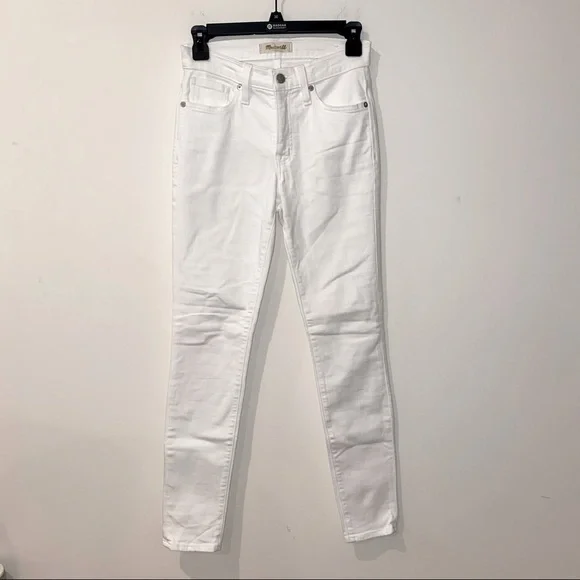 Madewell white 9” high rise skinny jeans Womens size 25 - Picture 3 of 6